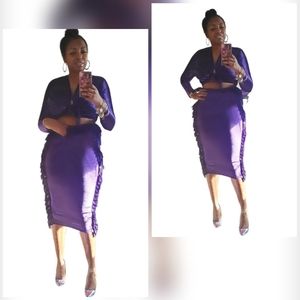 Purple 2 Piece Fringe
